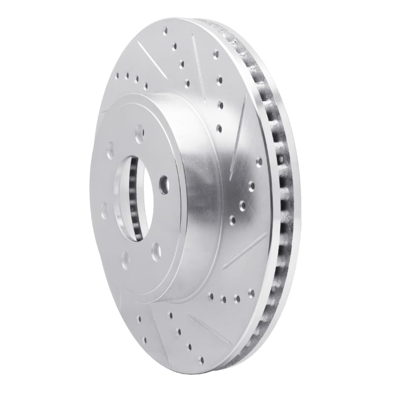 R1 03-03 Dodge Durango Front Right Drilled & Slotted Silver Brake Rotor thumbnail 2