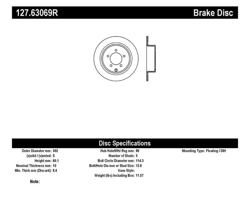 StopTech Slotted & Drilled Sport Brake Rotor - 127.63069R thumbnail 3