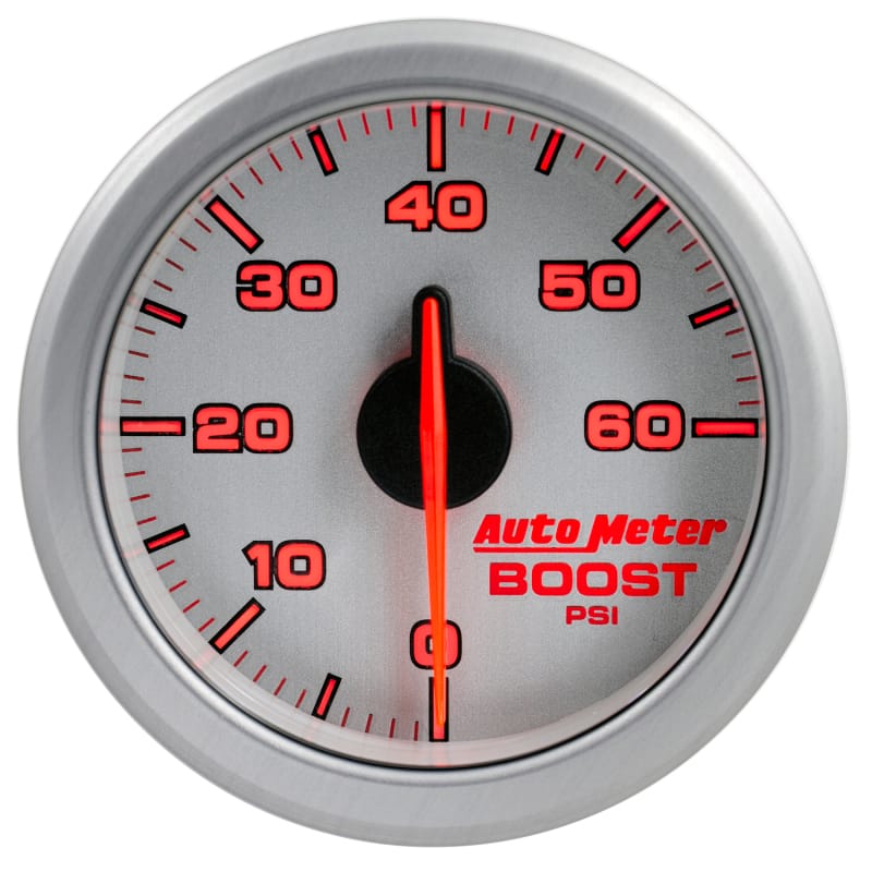 Autometer Airdrive 2-1/6in Boost Gauge 0-60 PSI - Silver thumbnail 4