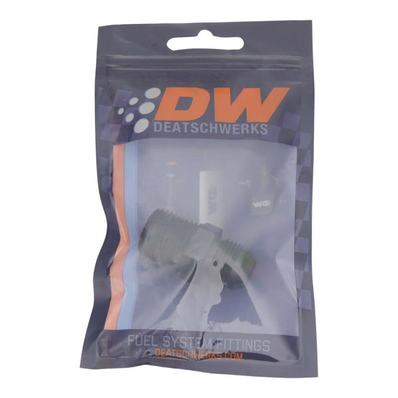 DeatschWerks 8AN Male Flare to 1/2in Male NPT Adapter - Anodized Matte Black thumbnail 2