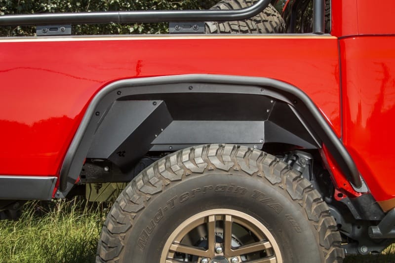 Rugged Ridge Inner Fender Liners Rear Aluminum Black 20-21 Jeep Gladiator JT thumbnail 2