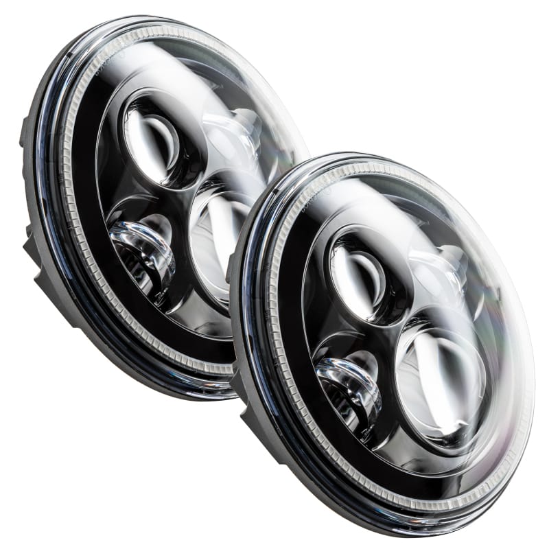 Oracle 7in High Powered LED Headlights - Black Bezel - Blue thumbnail 3