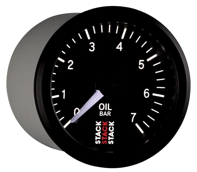 Autometer Stack Instruments 52mm 0-7 BAR M10 (M) Mechanical Oil Pressure Gauge - Black thumbnail 6