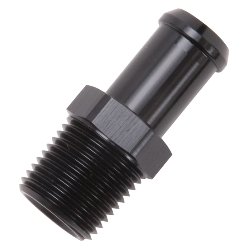 Edelbrock Hose End Straight 1/2In NPT to 5/8In Barb Black Anodize thumbnail 3