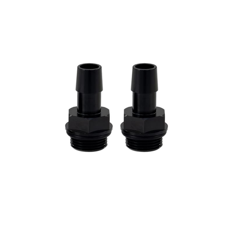 Mishimoto 2pcs. M20x1.5 1/2in Aluminum Catch Can Fittings - Black thumbnail 2