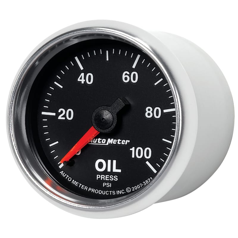 Autometer GS 52mm 0-100 PSI Mechanical Oil Pressure Gauge thumbnail 2