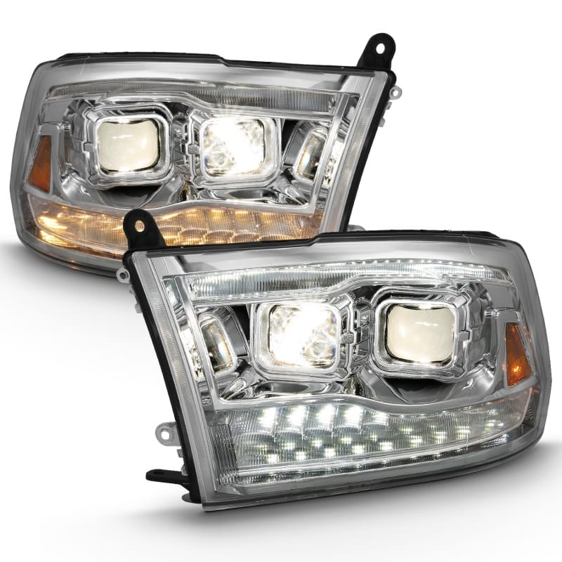 ANZO 2009-2018 Dodge Ram 1500 Projector H.L. Switchback Black Amber thumbnail 2