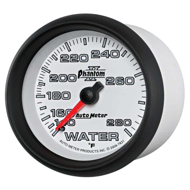 Autometer Phantom II 2-5/8in 140-280 Degree F Mechanical Water Gauge thumbnail 2