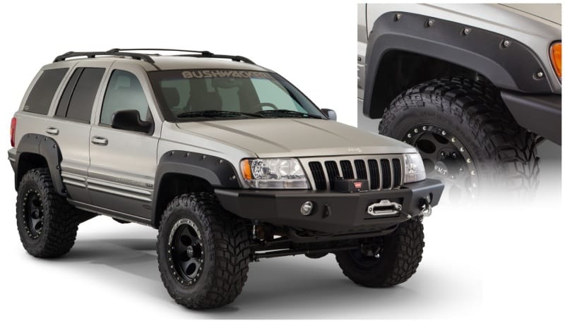Bushwacker 99-04 Jeep Grand Cherokee Cutout Style Flares 4pc - Black thumbnail 3