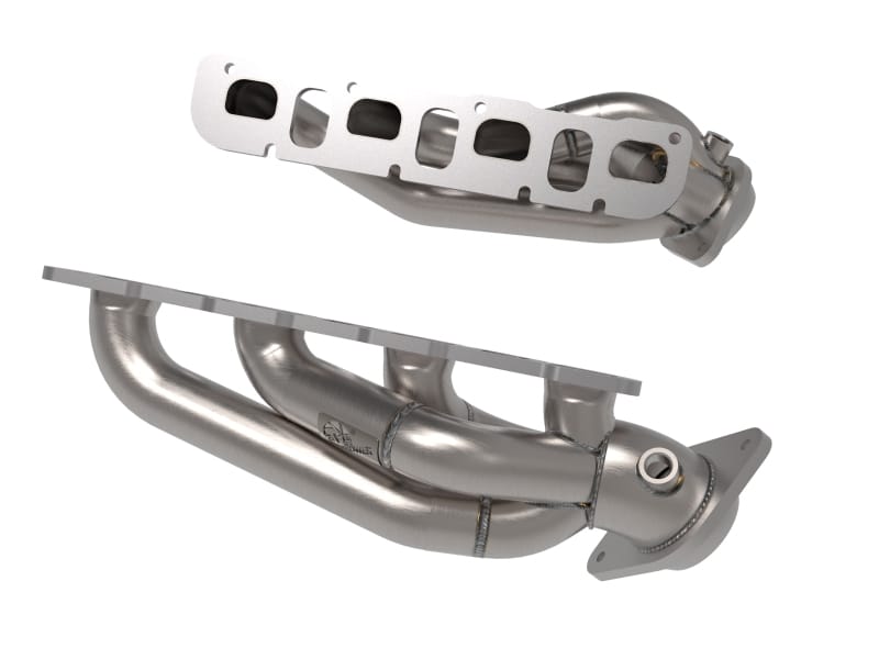 aFe 21-22 Jeep Wrangler 392 Twisted Steel Header 1-7/8 IN to 2-3/4 IN 304 w/ Raw Finish thumbnail 2