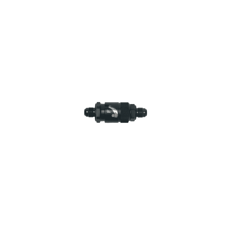 DeatschWerks 6AN Male Flare Quick Disconnect Dry Break Fitting - 2 Pieces Anodized Matte Black