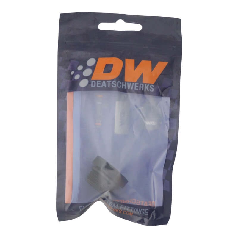 DeatschWerks 10AN ORB Male Plug Fitting with 1/8in NPT Gauge Port - Anodized Matte Black thumbnail 2
