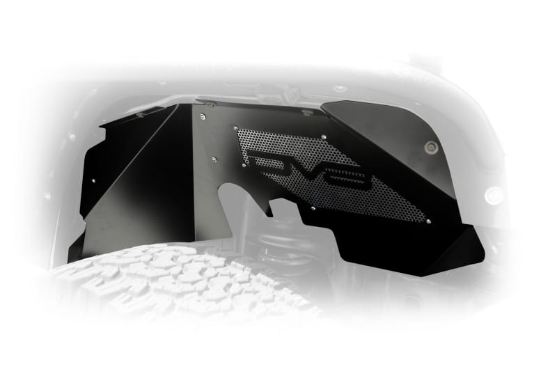 DV8 Offroad 07-18 Jeep Wrangler JK Front Aluminum Inner Fender - Black thumbnail 2