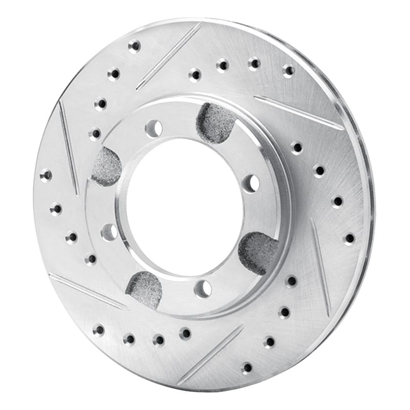 R1 91-92 Dodge COLT Front Left Drilled & Slotted Silver Brake Rotor - 631-72013L thumbnail 2