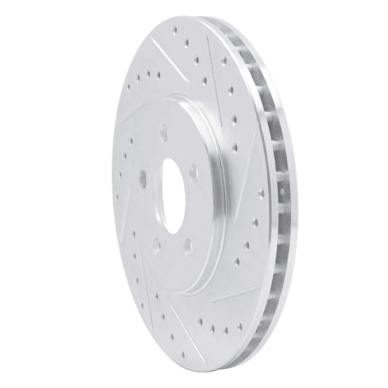R1 95-06 Chrysler Cirrus Front Right Drilled & Slotted Silver Brake Rotor thumbnail 2