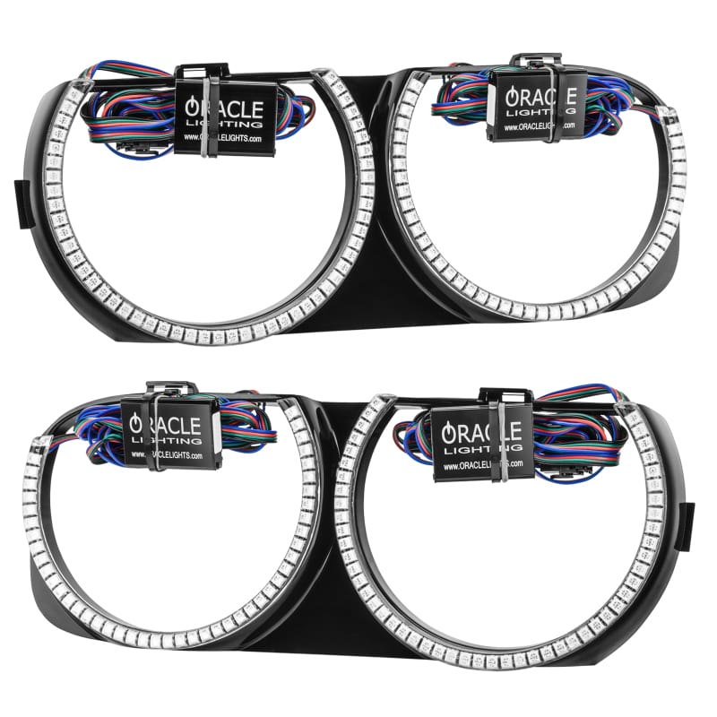 Oracle 15-21 Dodge Challenger Pre-Installed Halo Headlight Bezel - w/o Controller