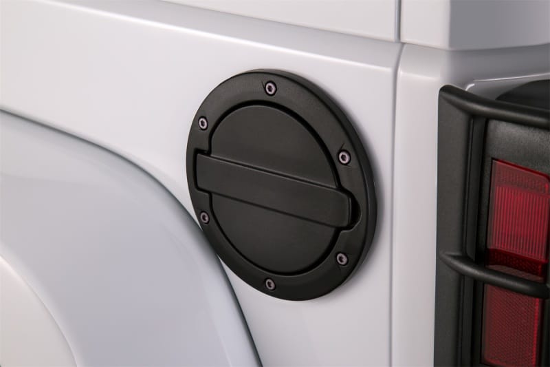 AMP Research 2007-2017 Jeep Wrangler JK 2/4 Door Fuel Door - Black thumbnail 2