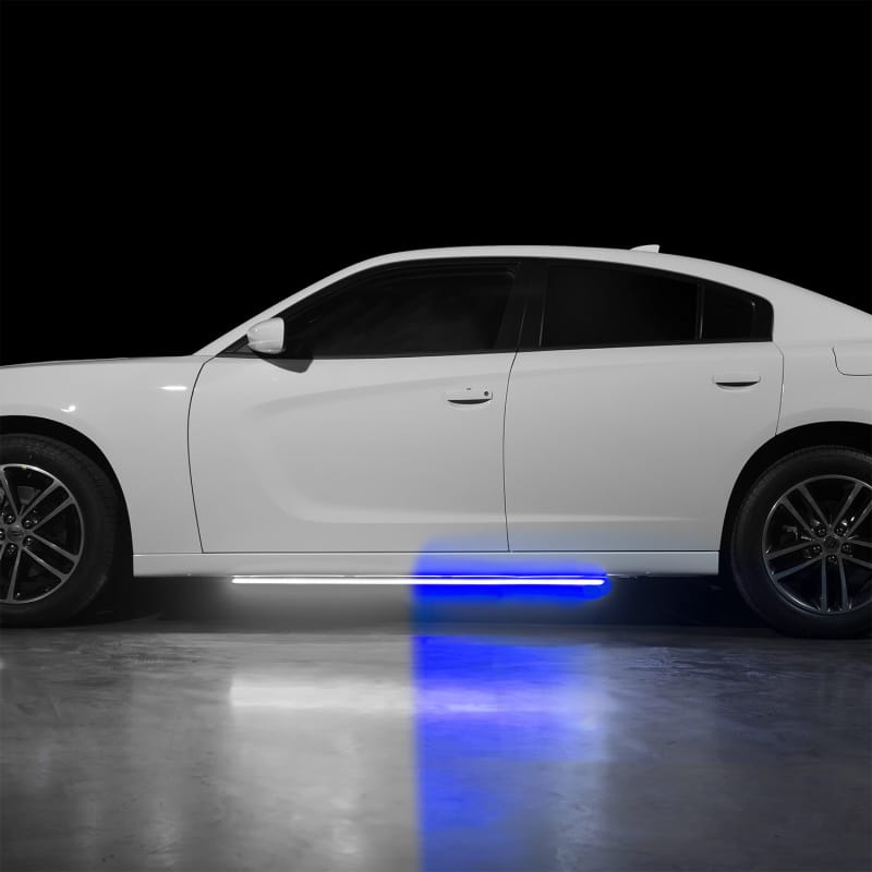Putco 2011-2022 Dodge Charger Police Pursuit Blade Rocker Kits Sideliners - Amber/White
