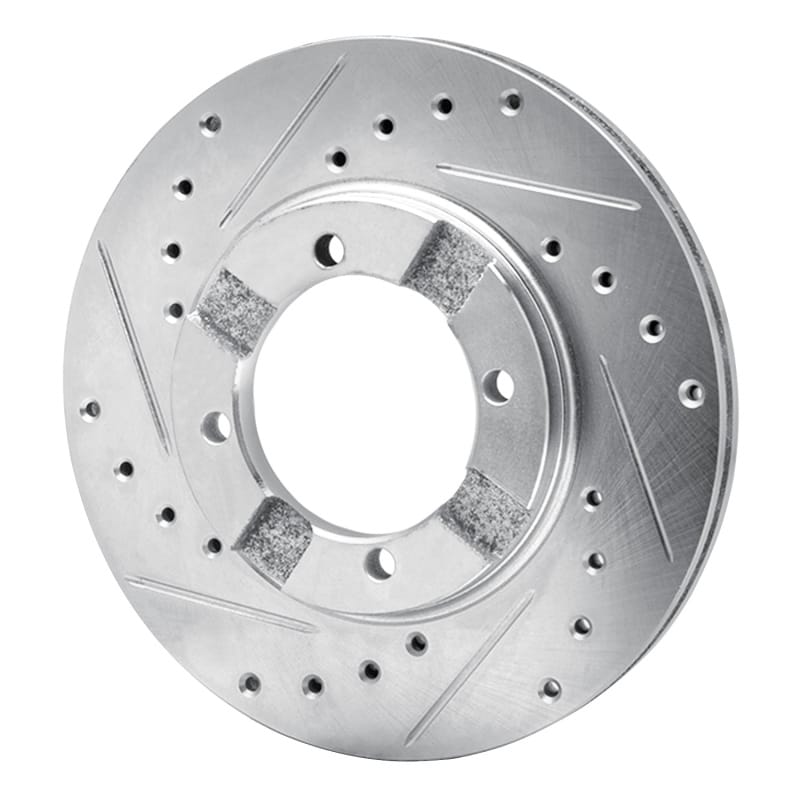 R1 83-91 Dodge COLT Front Left Drilled & Slotted Silver Brake Rotor thumbnail 2