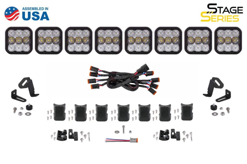 Diode Dynamics SS5 Sport Universal CrossLink 8-Pod Lightbar - White Driving thumbnail 5