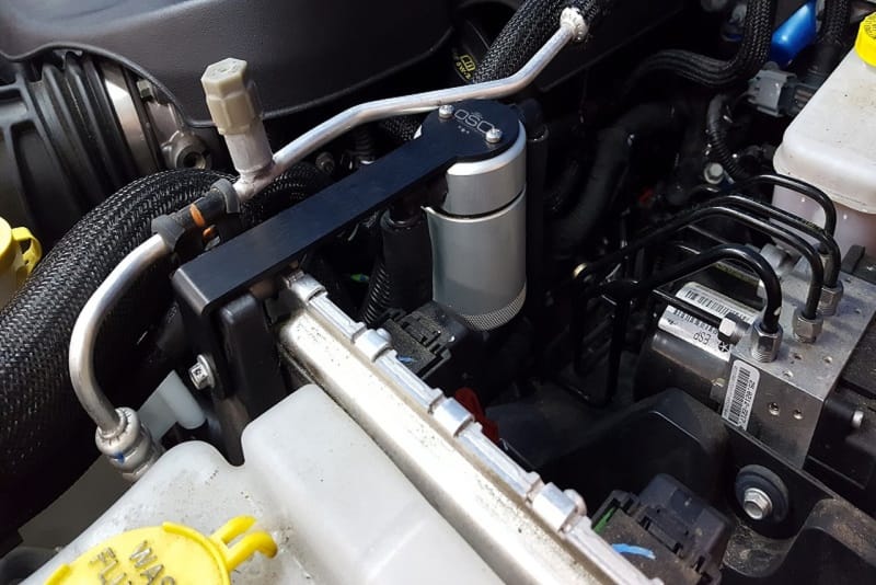 J&L 12-17 Jeep Wrangler JK 3.6L Passenger Side Oil Separator 3.0 - Clear Anodized thumbnail 2