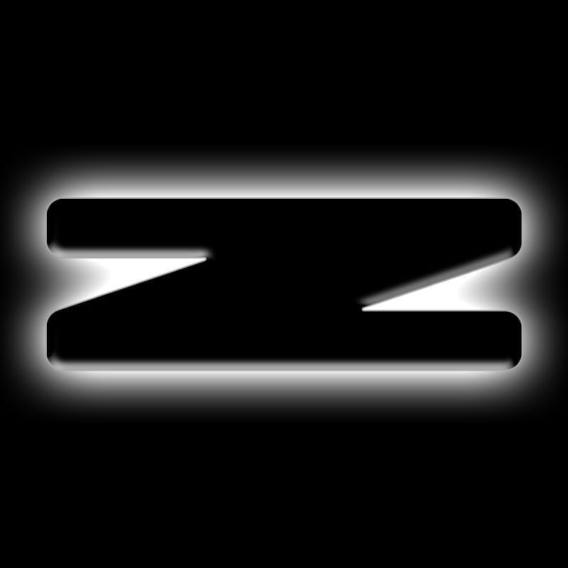 ORACLE Lighting Universal Illuminated LED Letter Badges - Matte Blk Surface Finish - Z - 3141-Z-001