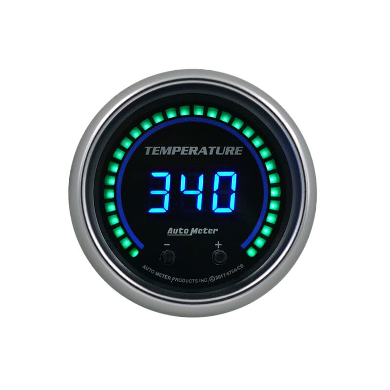 Autometer 52.4mm Black Switchable 60-340 Degrees F / 40-170 Degrees C Cobalt Elite Digital Gauge thumbnail 2