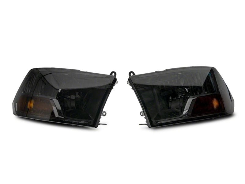 Raxiom 09-18 Dodge RAM 1500 Axial OEM Rep Headlights w/ Single Bulb- Chrome Housing (Smoked Lens) thumbnail 2
