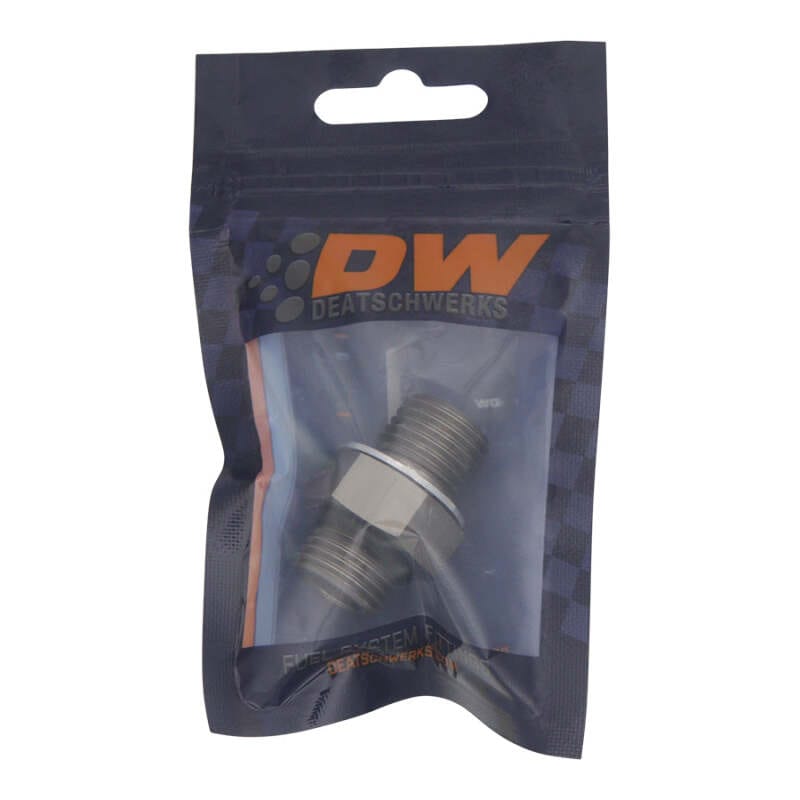 DeatschWerks 6AN ORB Male To 14 X 1.5 Metric Male (Incl O-Ring and Crush Washer) thumbnail 2