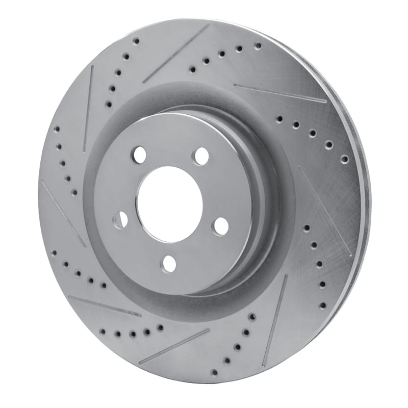 R1 05-23 Chrysler 300 Front Left Drilled & Slotted Silver Brake Rotor - 631-39019L thumbnail 2