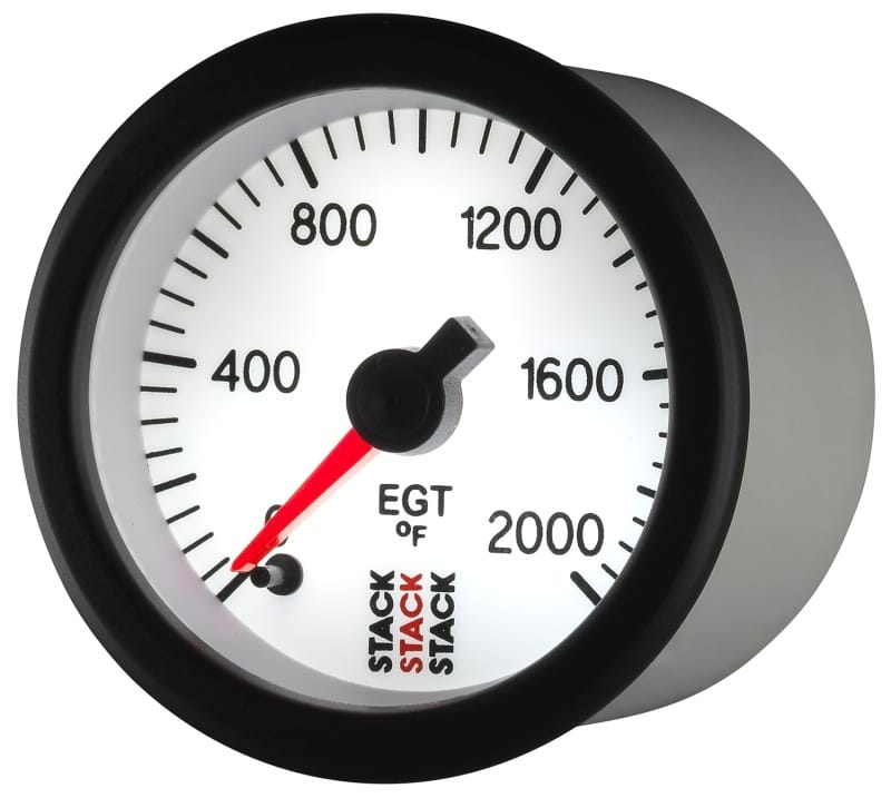 Autometer Stack 52mm 0-2000 Deg F Pro Stepper Motor Exhaust Gas Temp Gauge - White thumbnail 3