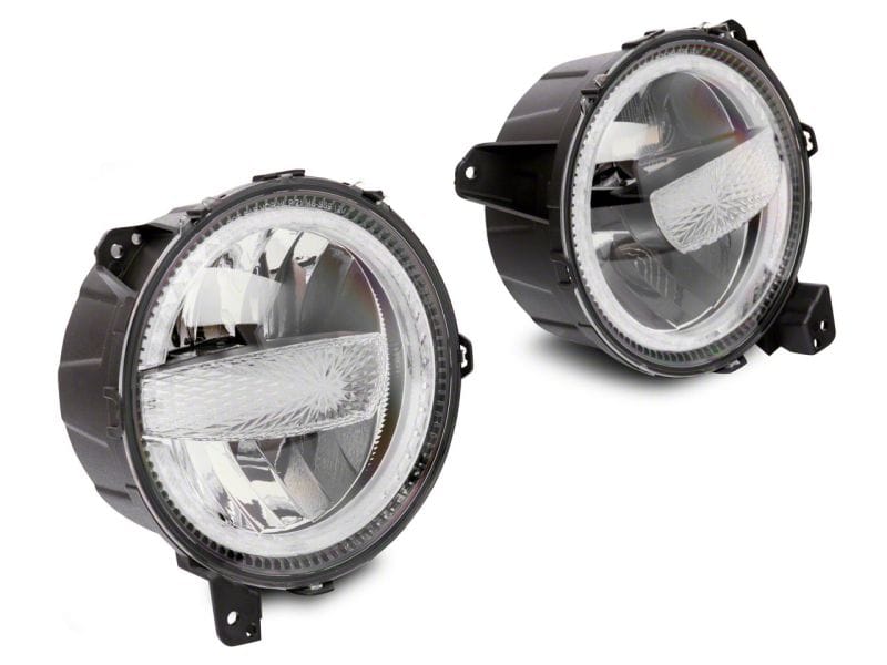 Raxiom 18-23 Jeep Wrangler JL Axial Series 9-In LED Headlights- Black Housing (Clear Lens) thumbnail 2