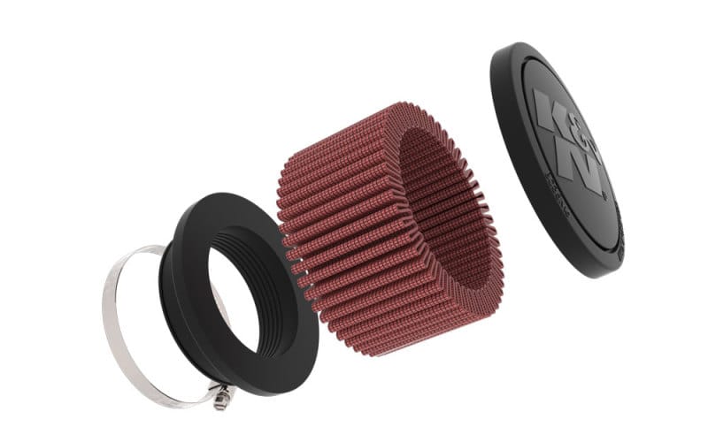 K&N Universal Clamp-On Air Filter 2.25in Flange ID 3.5in OD 2in Height thumbnail 3