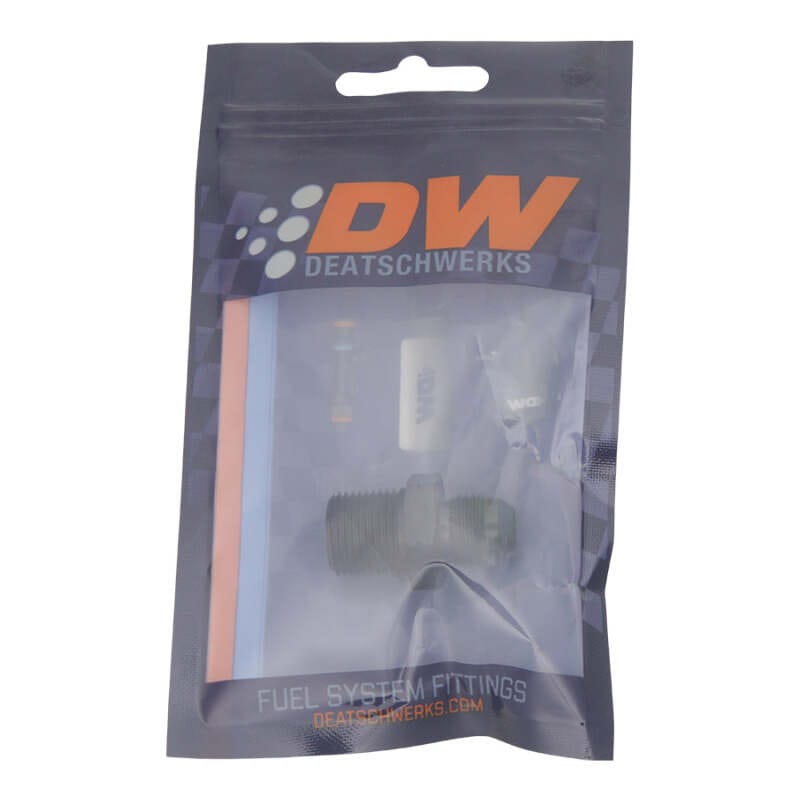 DeatschWerks 6AN Male Flare to 3/8in Male NPT Adapter - Anodized Matte Black thumbnail 2