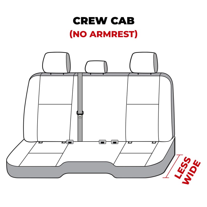 Covercraft 11-23 Dodge Ram Crew/Quad Cabs Rear Bench Endura Logo SeatSaver 2nd Row Seat Covers