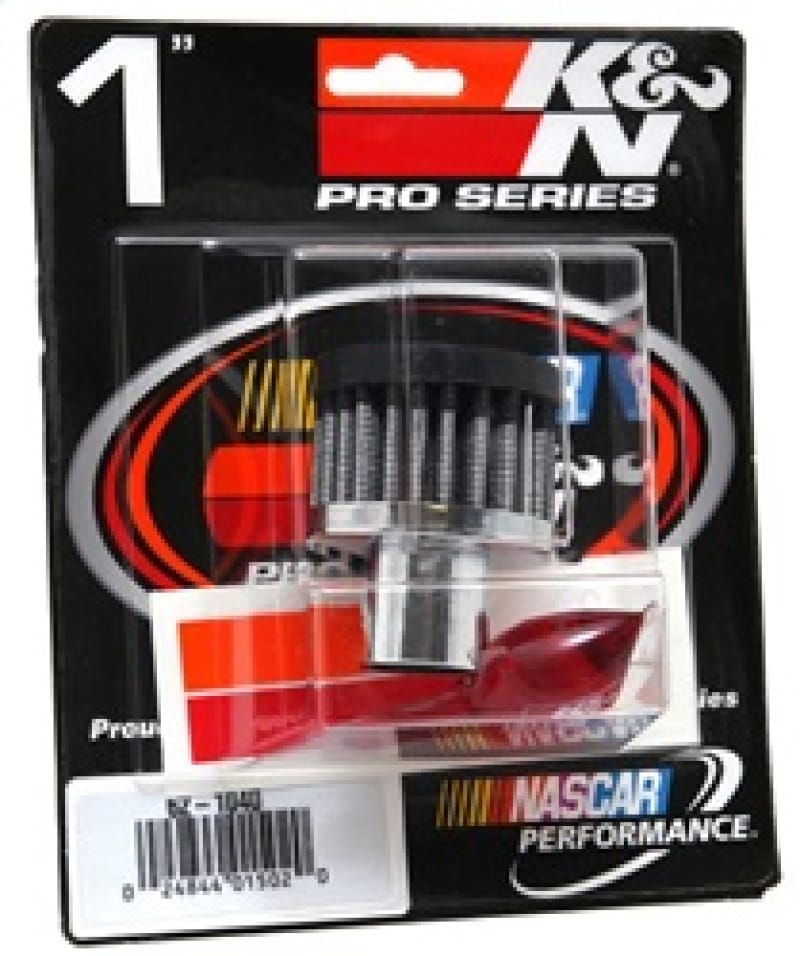 K&N Steel Base Crankcase Vent Filter/Breather 1in Vent OD x 2in OD x 1.5in Height thumbnail 3