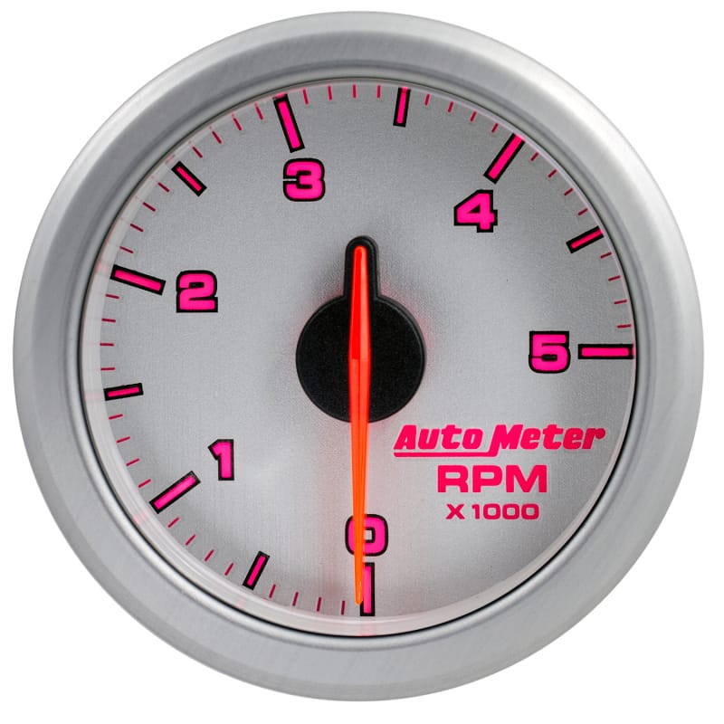 Autometer Airdrive 2-1/6in Tachometer Gauge 0-5K RPM - Silver thumbnail 5