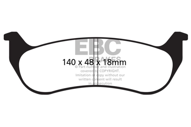 EBC 05-07 Chrysler Pacifica 3.5 Ultimax2 Rear Brake Pads thumbnail 3