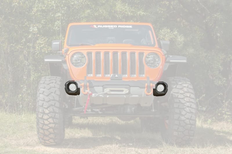 Rugged Ridge Jeep 19-22 Wrangler JL/20-22 Gladiator Venator Front Bumper Stubby Ends - Black thumbnail 2