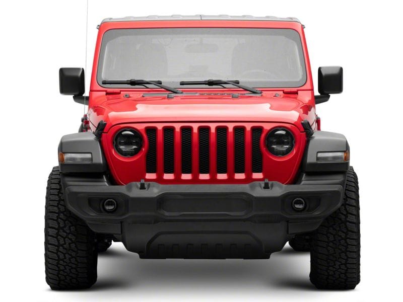 Raxiom 18-23 Jeep Wrangler JL Axial Series 9-In Angel Eye LED Headlights- Black Housing (Clear Lens) - J177416