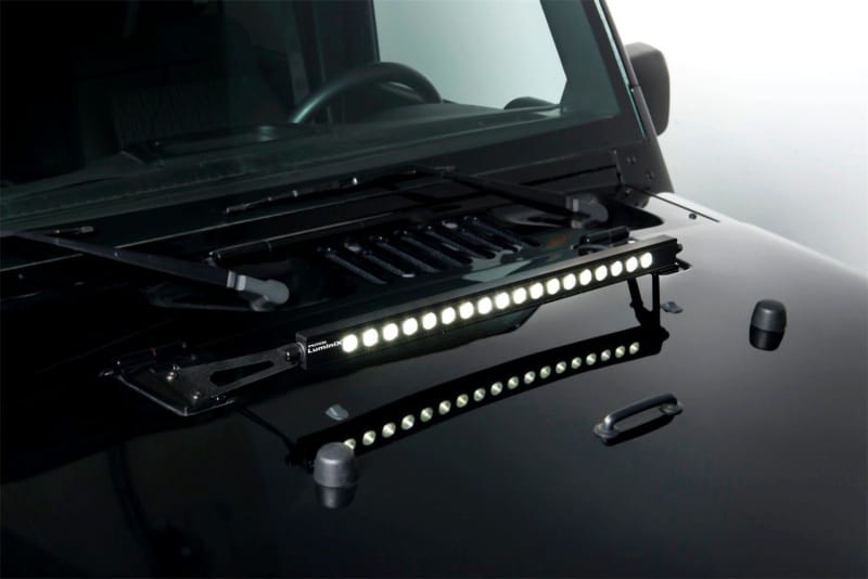 Putco 07-18 Jeep Wrangler JK - 20in Luminix Light Bar w/ Hood bracket Luminix Jeep LED Kits thumbnail 2