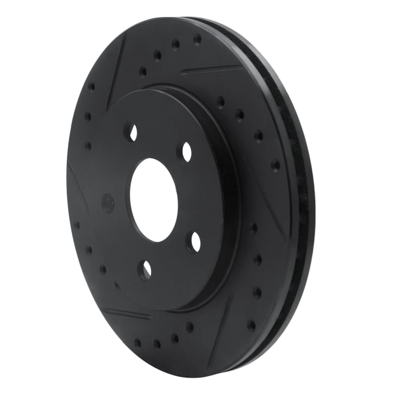 R1 91-92 Dodge Monaco Front Left Drilled & Slotted Black Brake Rotor