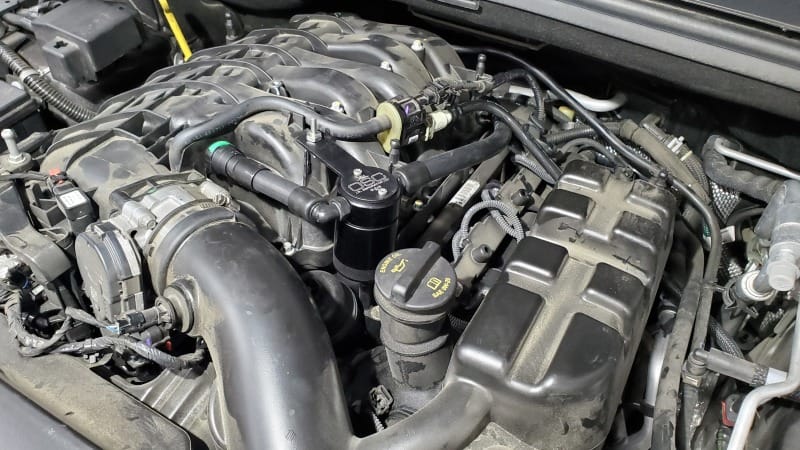 J&L 16-25 Dodge Durango / Jeep Grand Cherokee 3.6L Oil Separator 3.0 Passenger Side - Black Anod thumbnail 2
