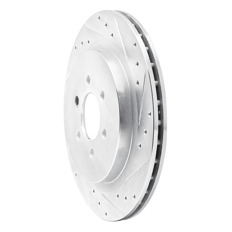 R1 92-02 Dodge Viper Rear Right Drilled & Slotted Silver Brake Rotor thumbnail 2
