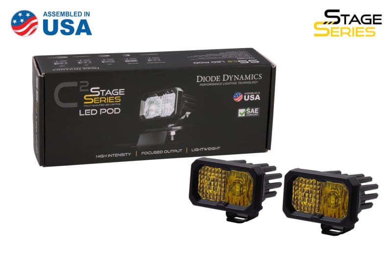 Diode Dynamics Stage Series 2 In LED Pod Sport - Yellow Combo Standard ABL (Pair) thumbnail 8