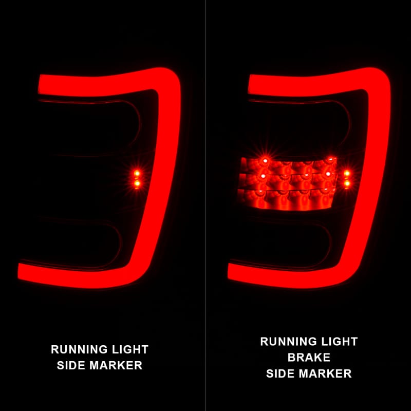 ANZO 1999-2004 Jeep Grand Cherokee LED Tail Lights w/ Light Bar Black Housing Smoke Lens thumbnail 3