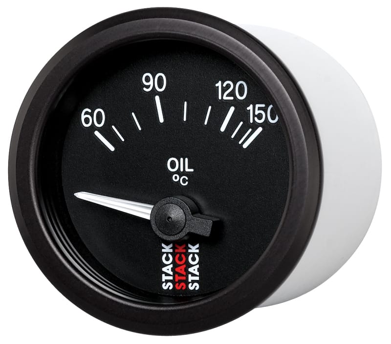 Autometer Stack 52mm 60-150 Deg C M10 Male Electric Oil Temp Gauge - Black thumbnail 2