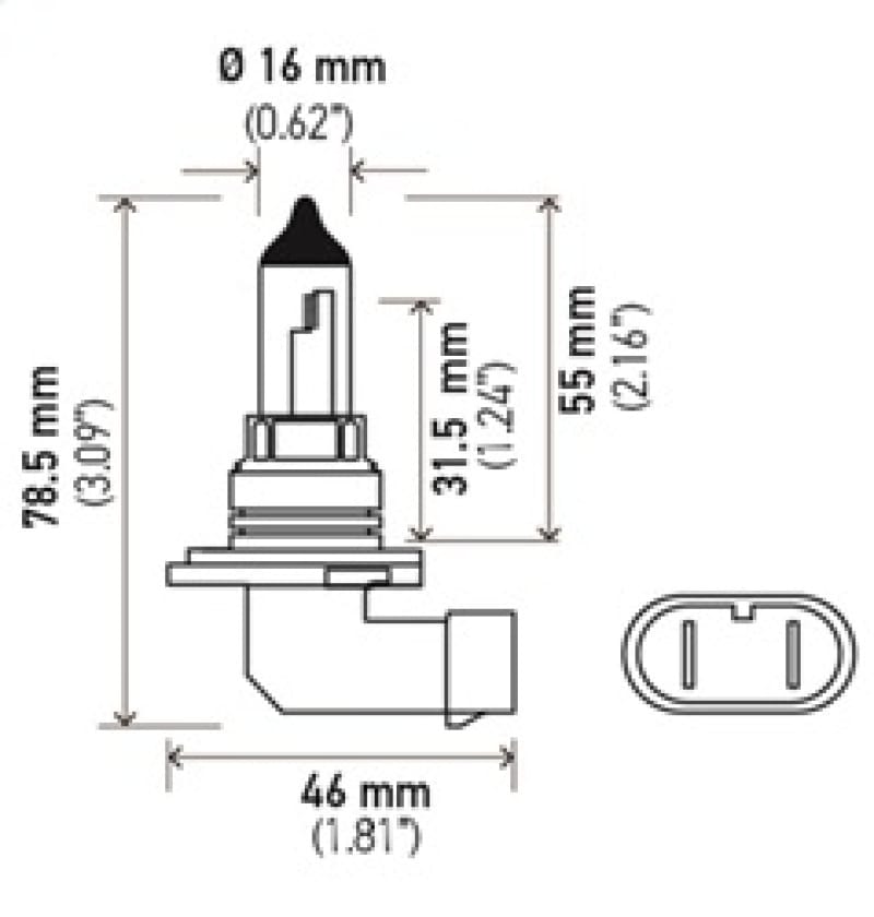 Hella Optilux HB4 9006 12V/55W XY Xenon Yellow Bulb thumbnail 4