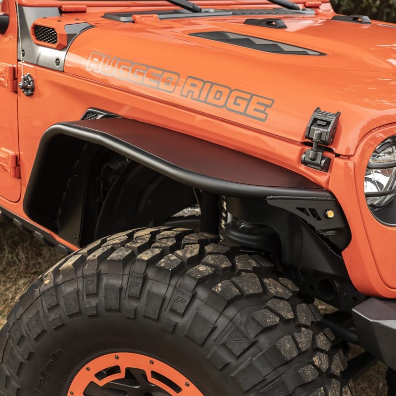 Rugged Ridge HD Steel Tube Fenders Full Set Black 18-19 JL thumbnail 3