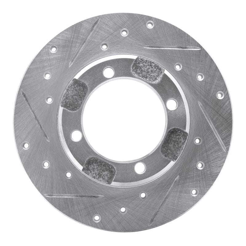 R1 91-92 Dodge COLT Front Left Drilled & Slotted Silver Brake Rotor - 631-72019L